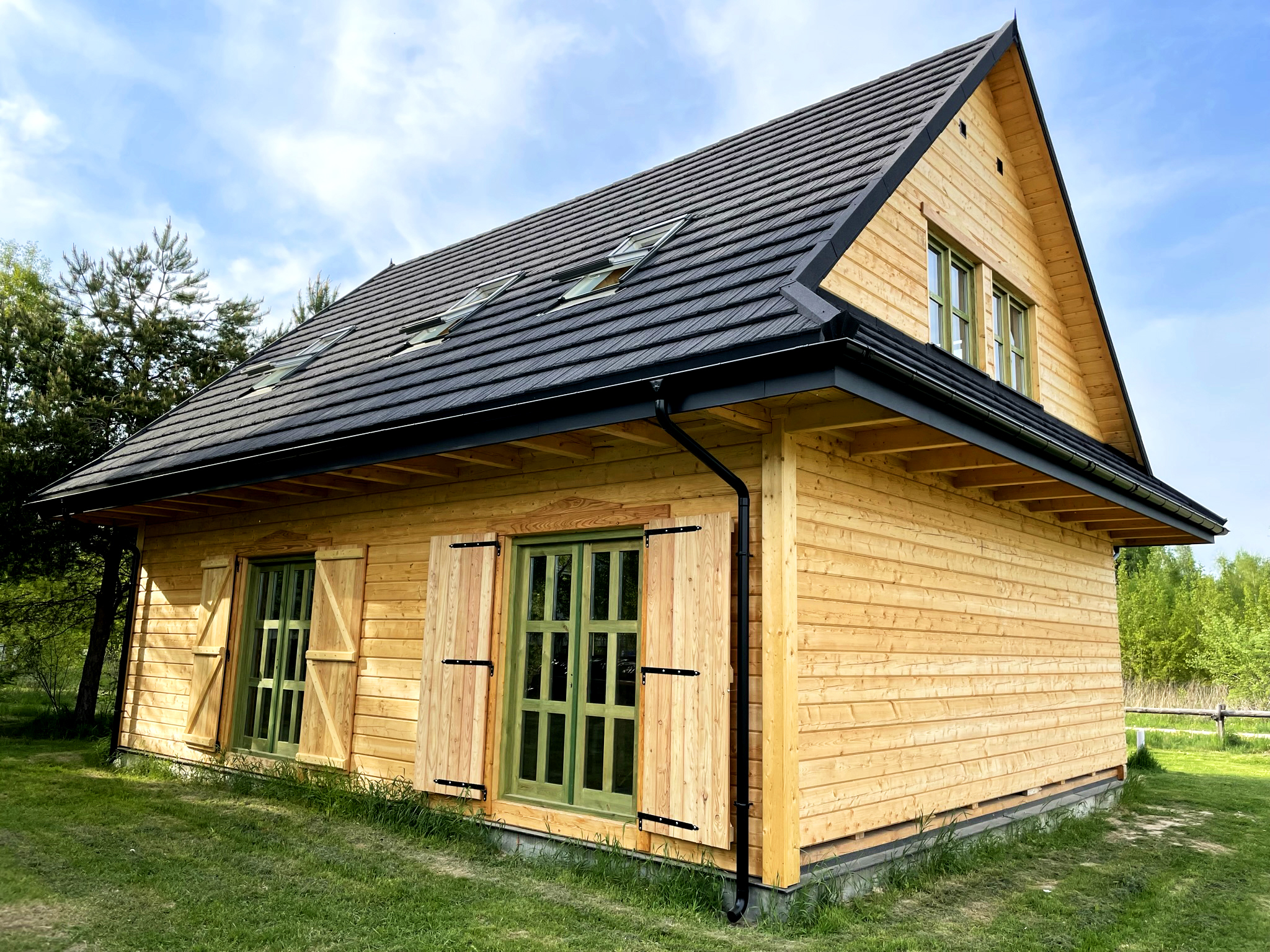 dom z drewna księżycowego