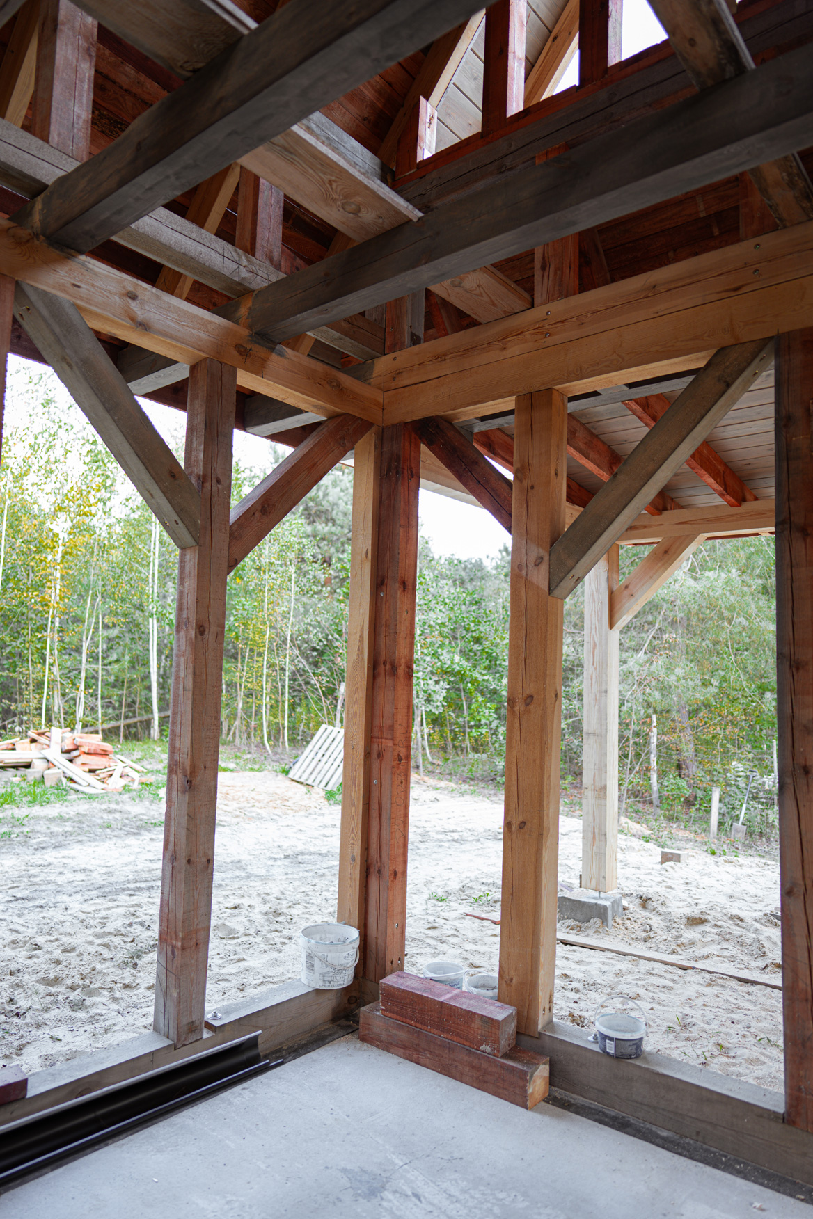 dom z drewna księżycowego