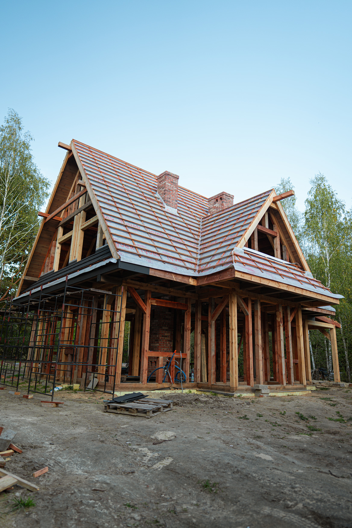 dom z drewna księżycowego