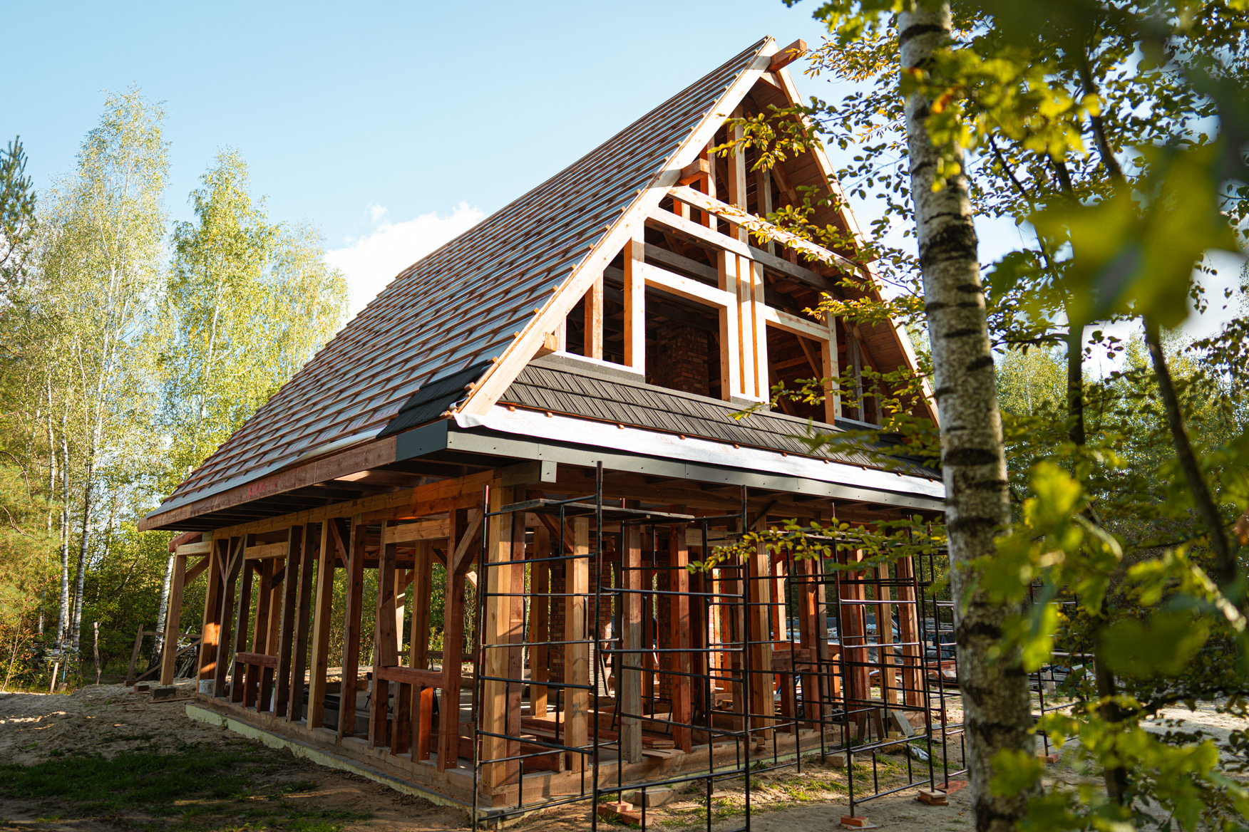 dom z drewna księżycowego