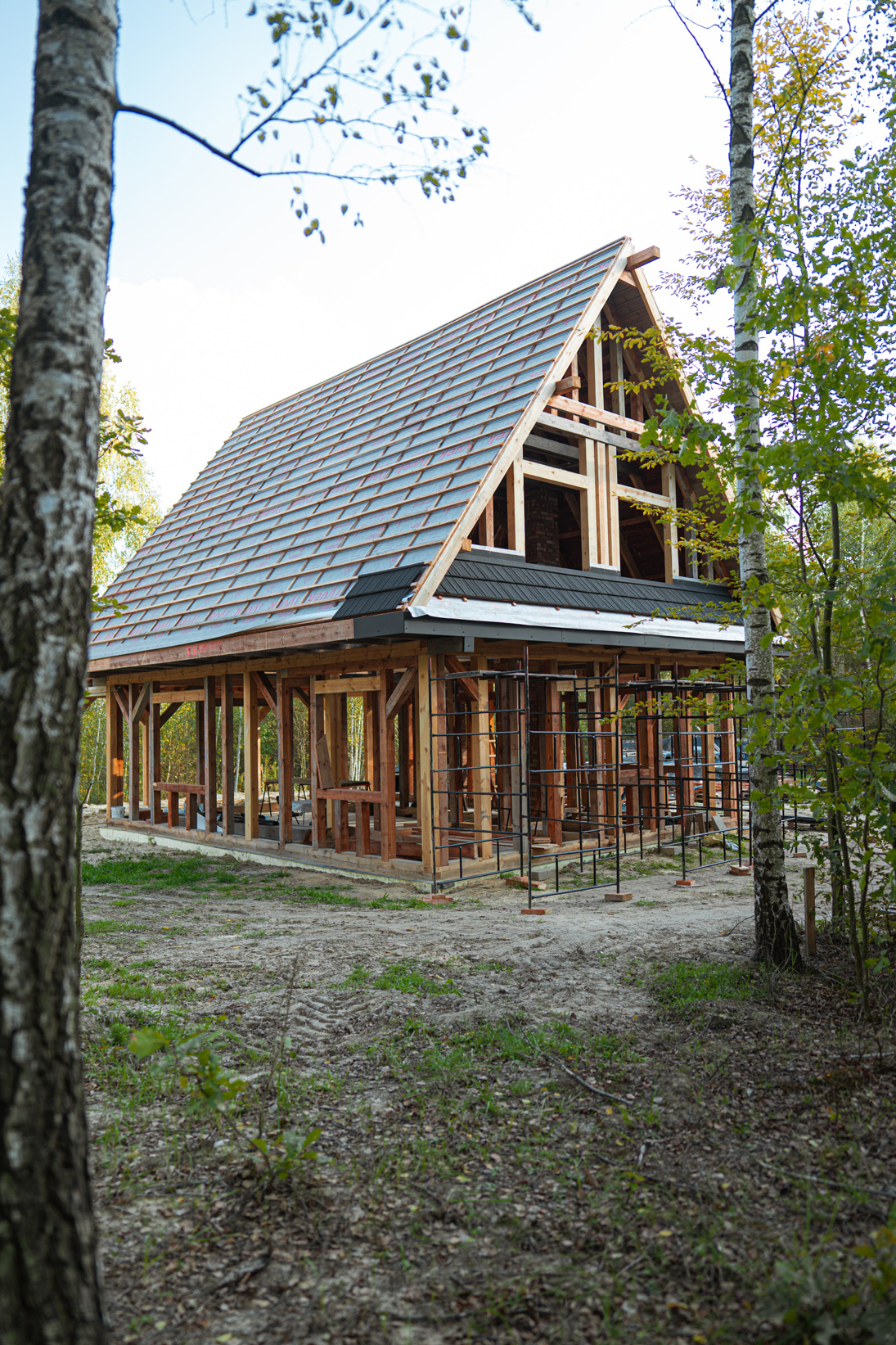 dom z drewna księżycowego