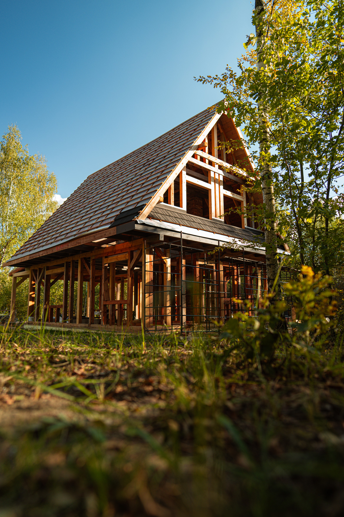 dom z drewna księżycowego