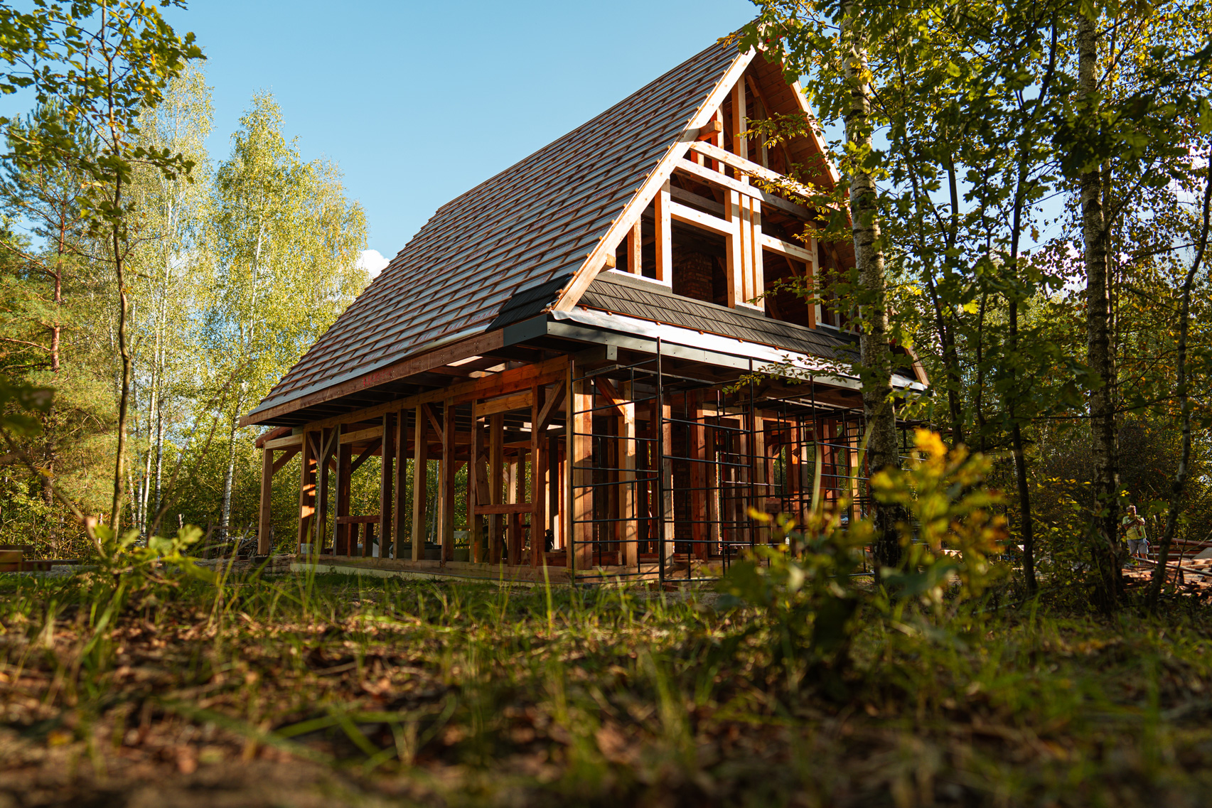 dom z drewna księżycowego